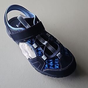 NIB Blue Lands End Closed Toe Waterproof Sandal, Size 7D